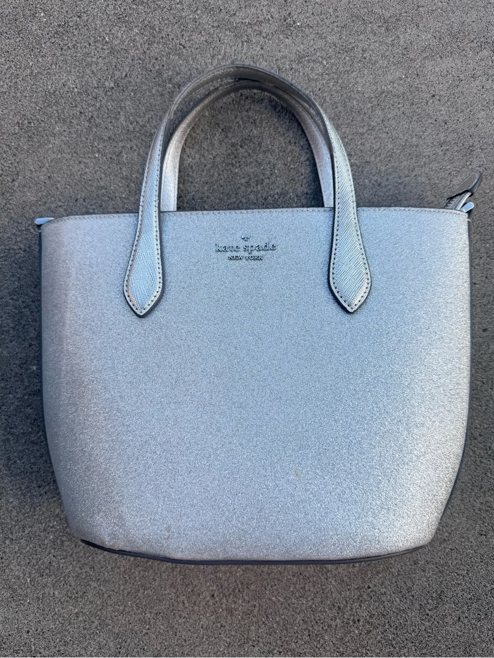 kate spade Silver Glitter Small Tote